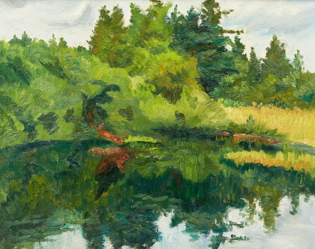 Louis Muhlstock (1904-2001) - Reflections in a Lake