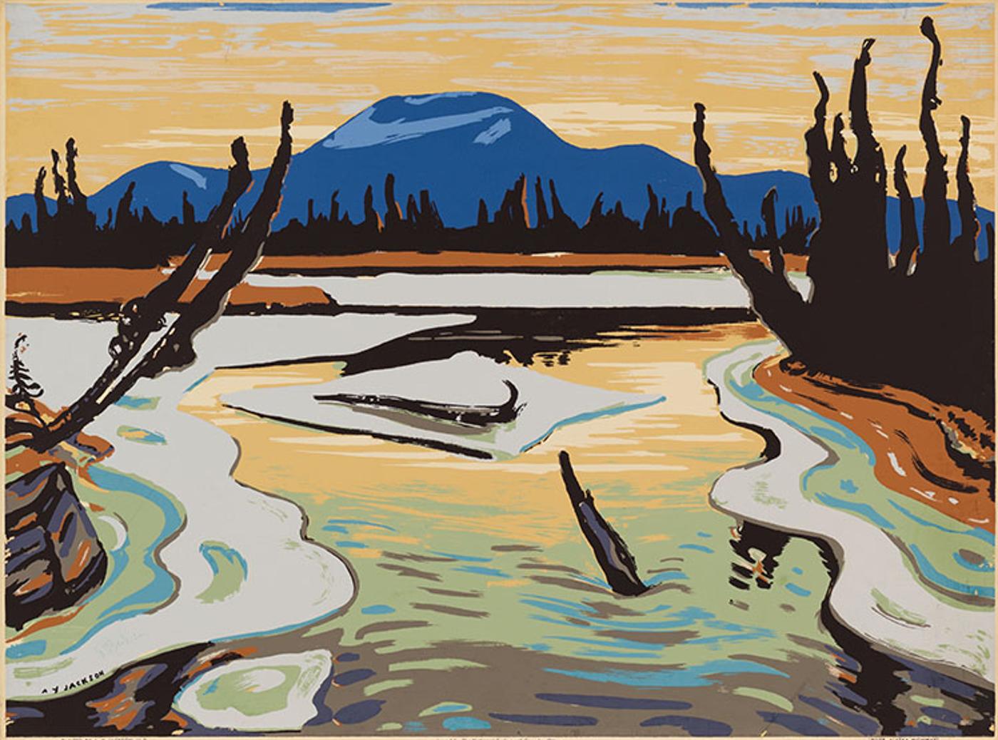 Alexander Young (A. Y.) Jackson (1882-1974) - Smart River, Alaska Highway