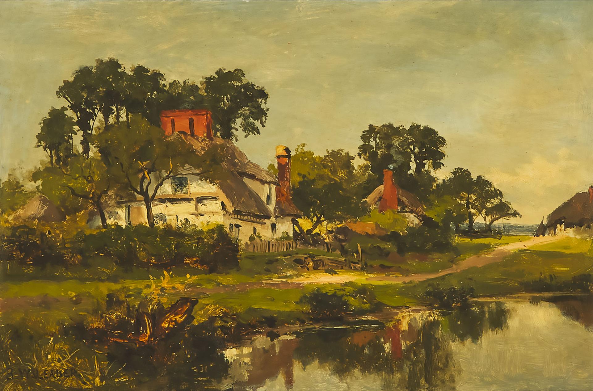 Benjamin Williams Leader (1831-1923) - Cottages By The Water