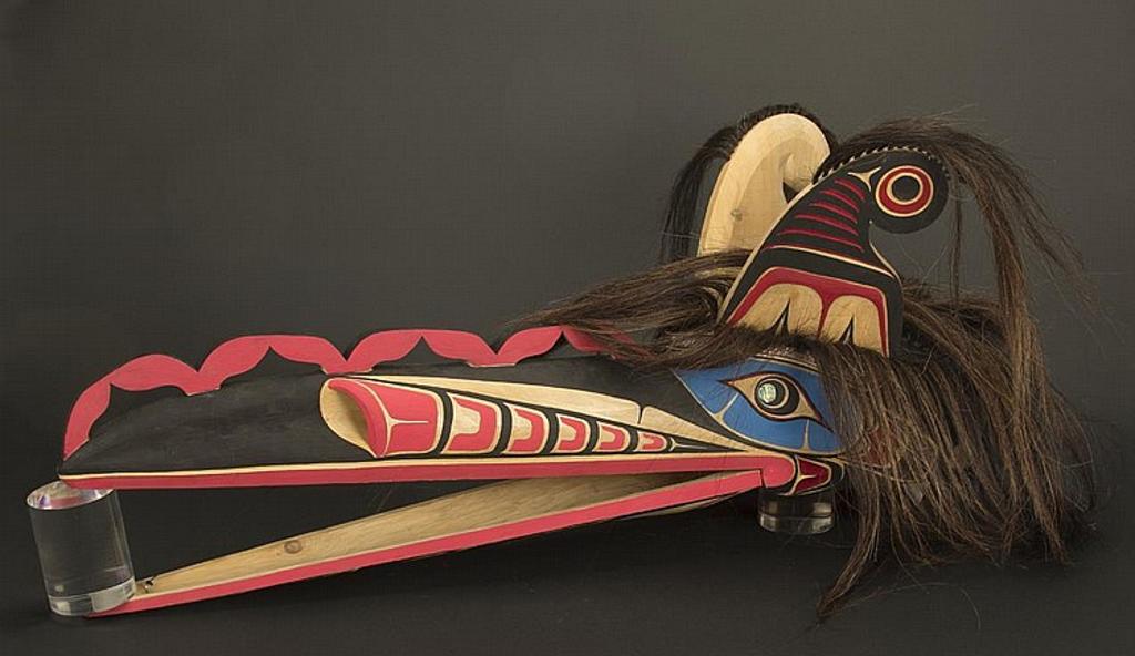 Paul Johnny (1932) - a carved and polychromed articulated mask