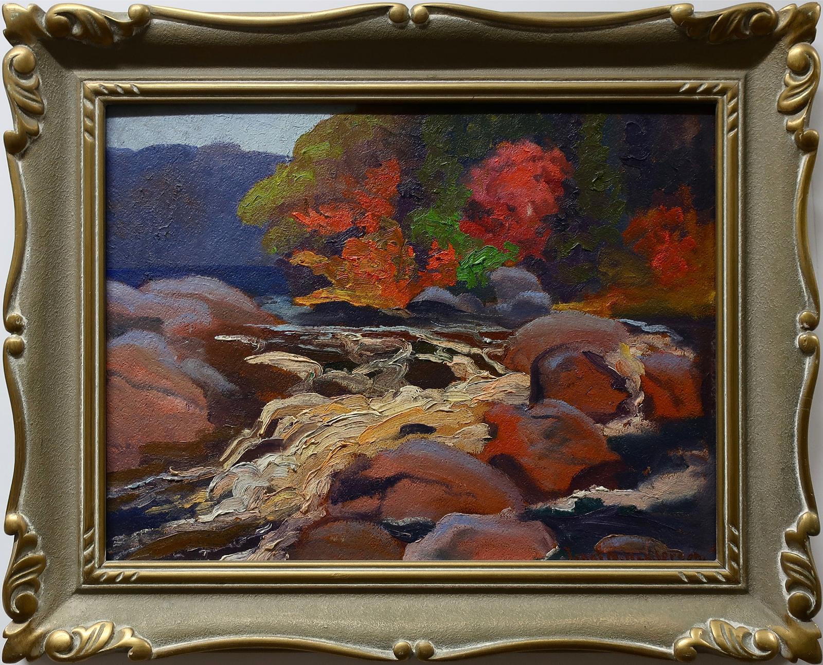Janet M. Henderson - Untitled (River And Rocks - Autumn)