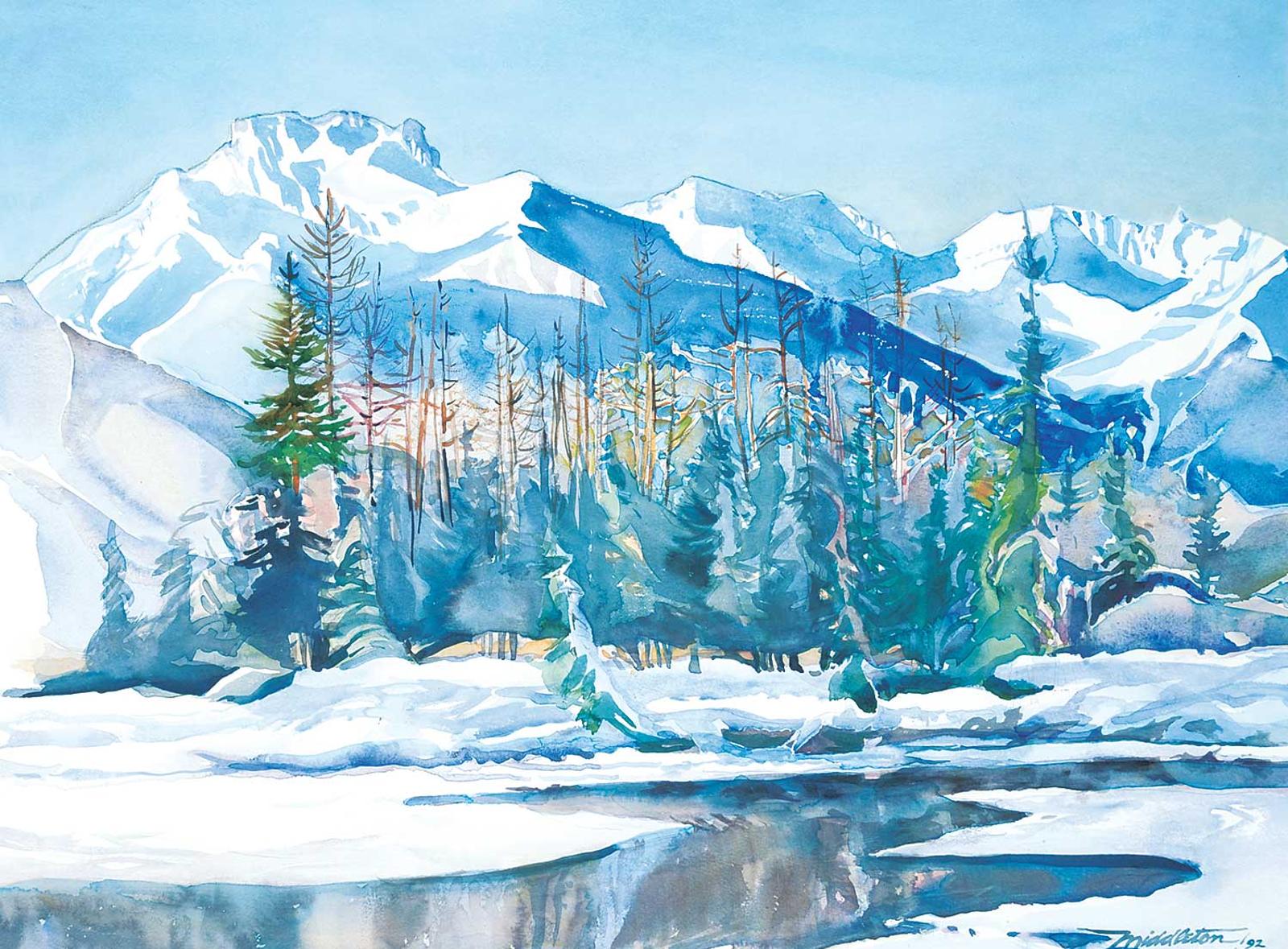 Janet (Holly) B. Middleton (1922-1989) - February Snow, Banff