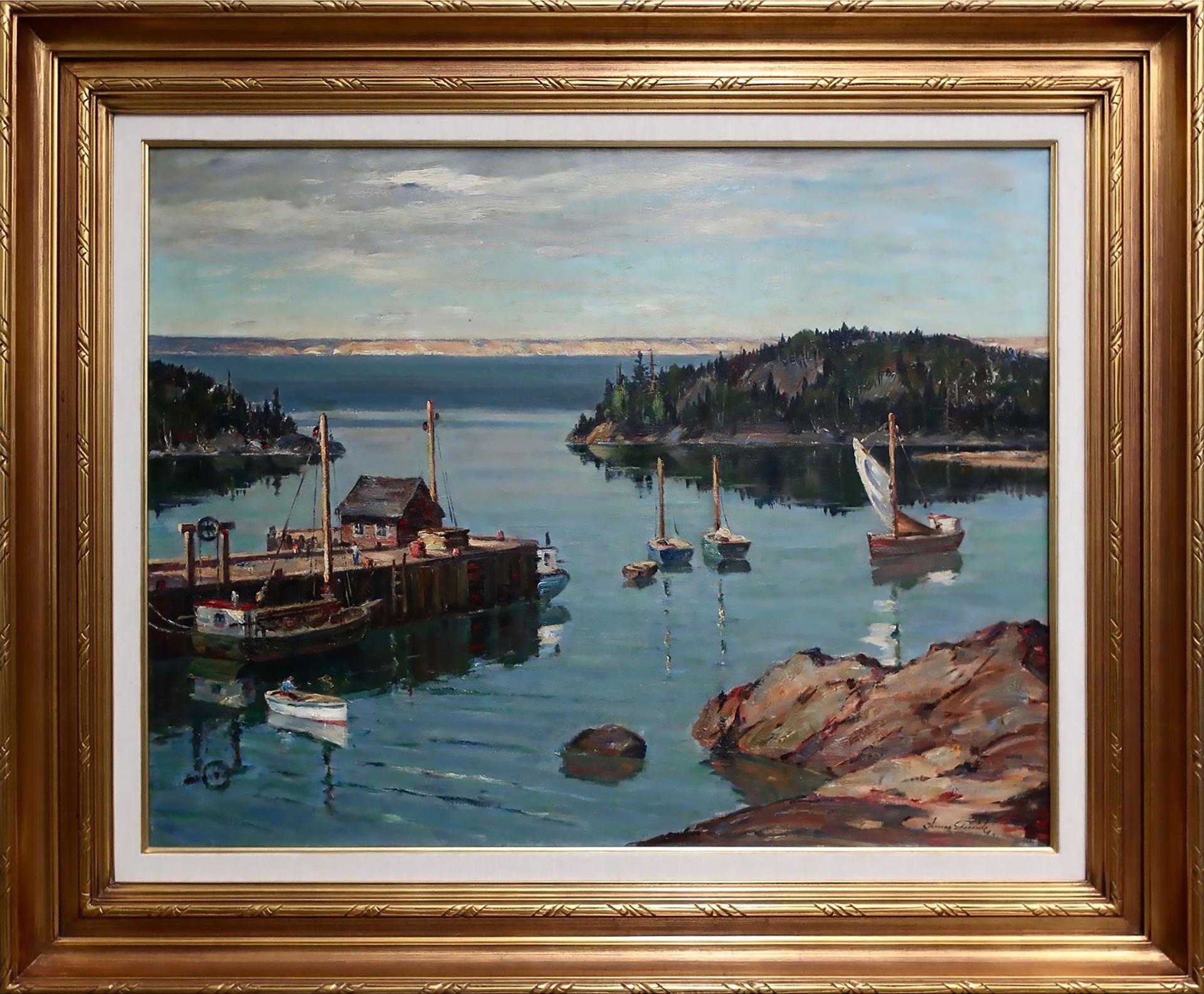 Thomas Hilton Garside (1906-1980) - The Wharf, Bic, Quebec