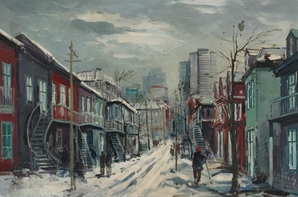 Gordon Geza Marich (1913-1985) - Montreal Street Scene