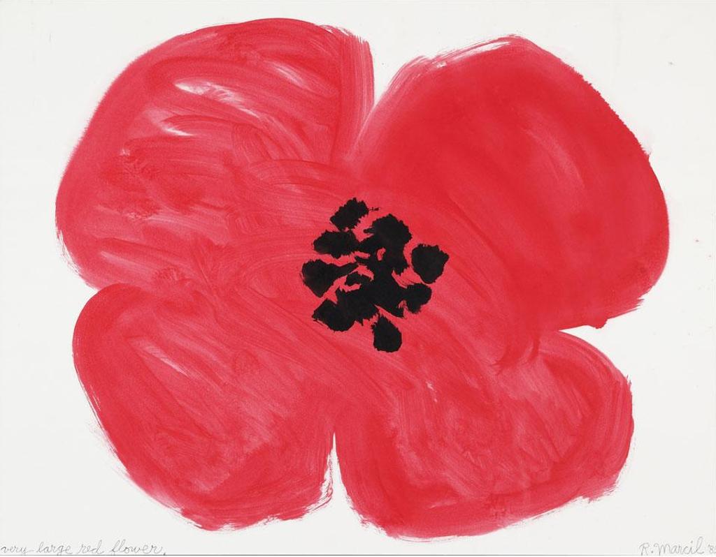 Rene Marcil (1917-1993) - Very Large Red Flower; Purple Flower; Blue Flower