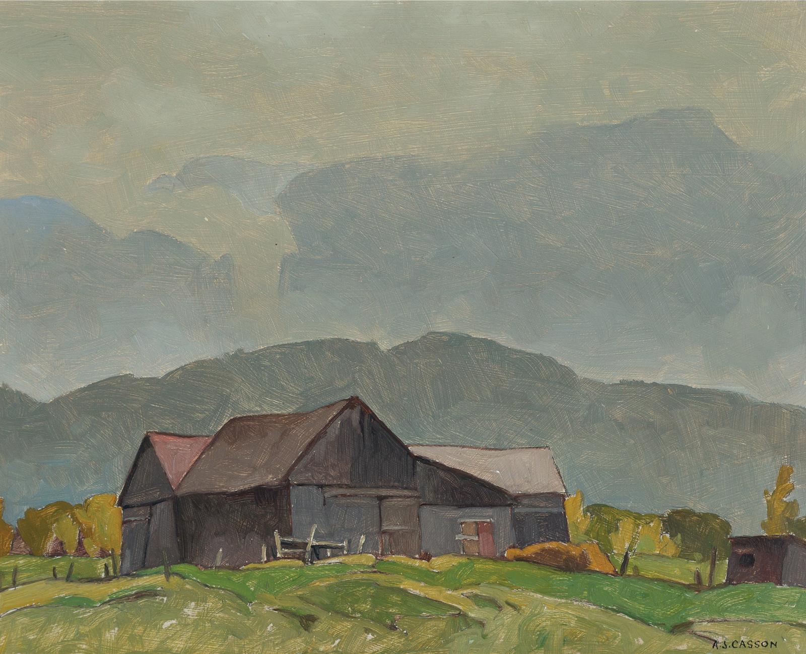 Alfred Joseph (A.J.) Casson (1898-1992) - Barn At Grenville, Quebec, 1968