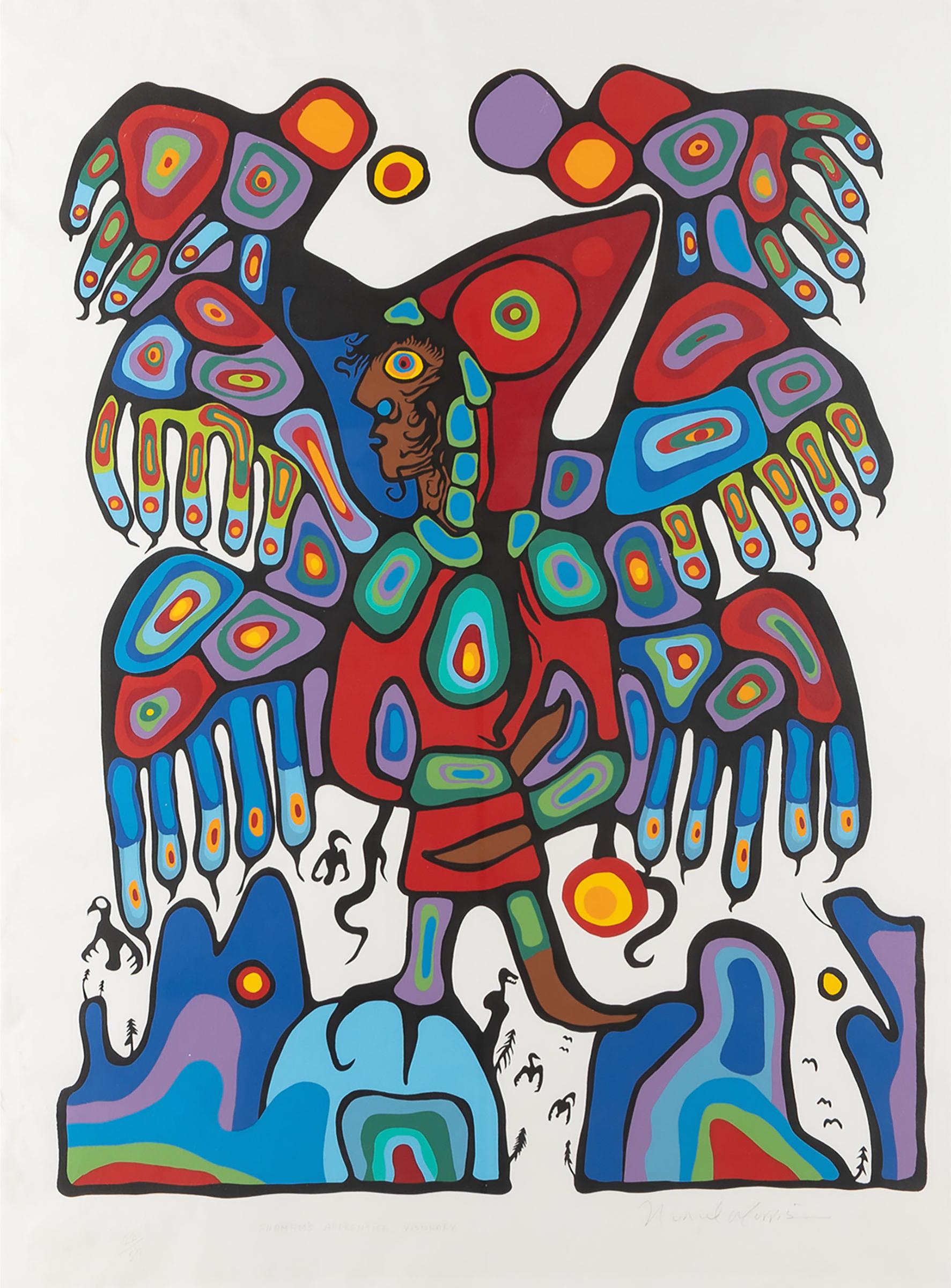 Norval H. Morrisseau (1931-2007) - Shaman's Apprentice Visionary