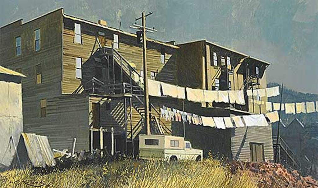 Geoffrey Allan Rock (1923-2000) - Back of the Greenwood Hotel - Monday, Greenwood, B.C.