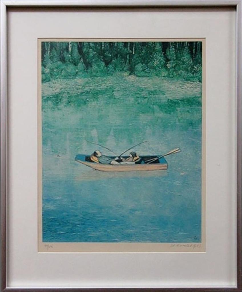 William Kurelek (1927-1977) - Fishing (From The Sports Portfolio, 1977)