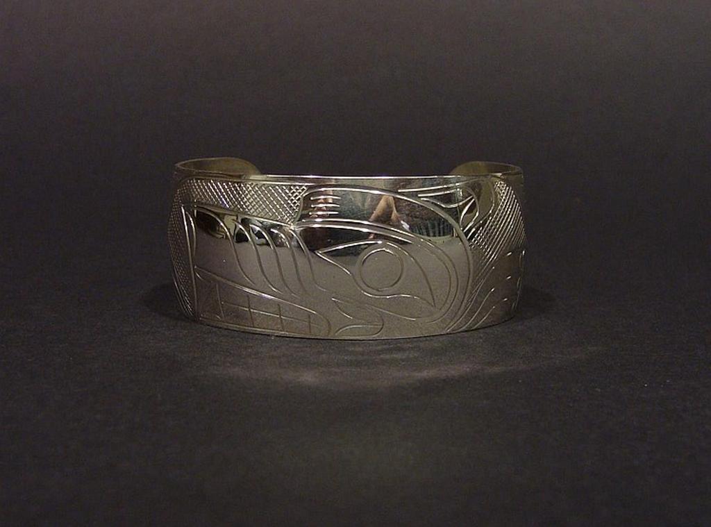 John Lancaster - a silver Wolf design cuff bracelet