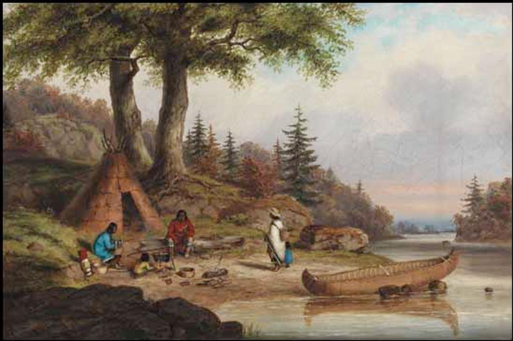 Cornelius David Krieghoff (1815-1872) - Indian Family Camp