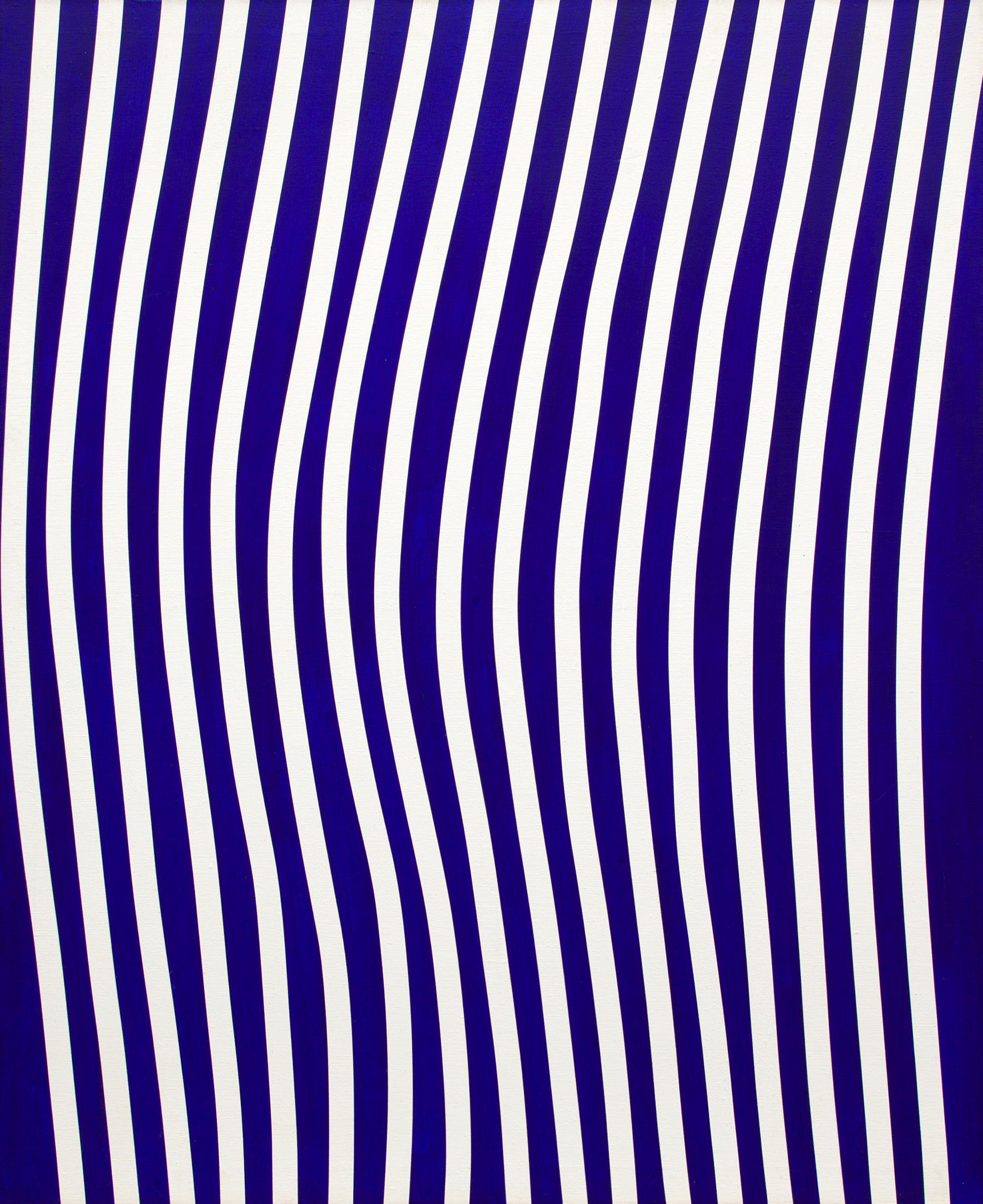 Marcel Christian Barbeau (1925-2016) - Blue and White Striations, 1964
