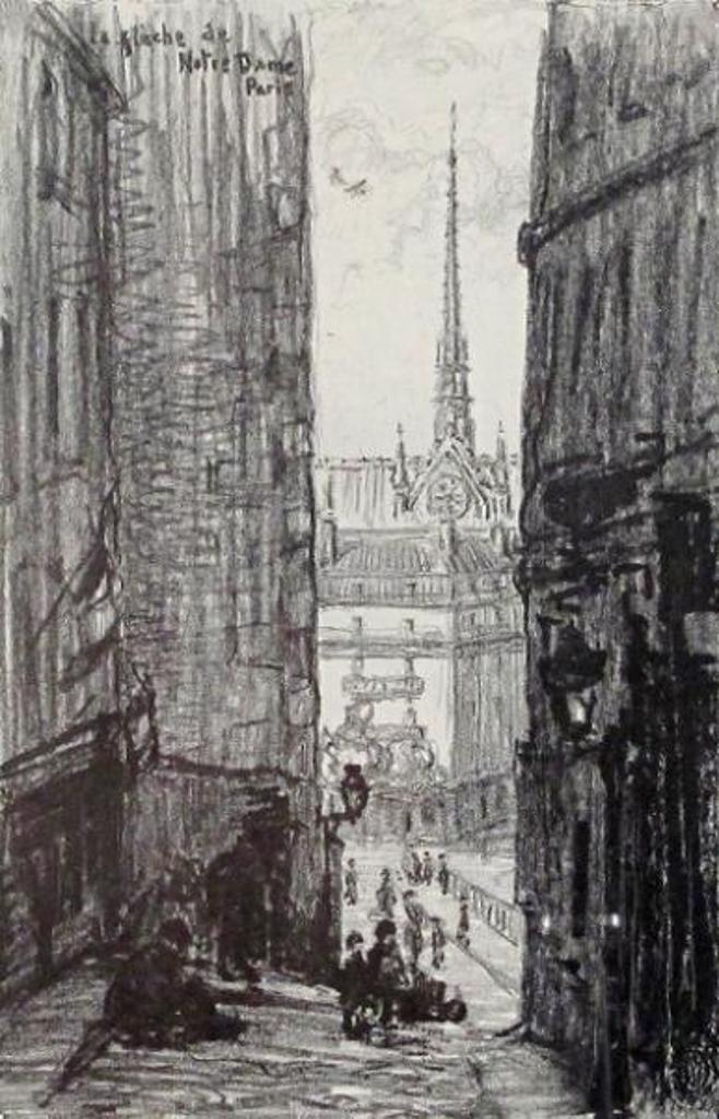 Franklin Milton Armington (1876-1941) - La Fleche De Notre-Dame, Paris; 1915