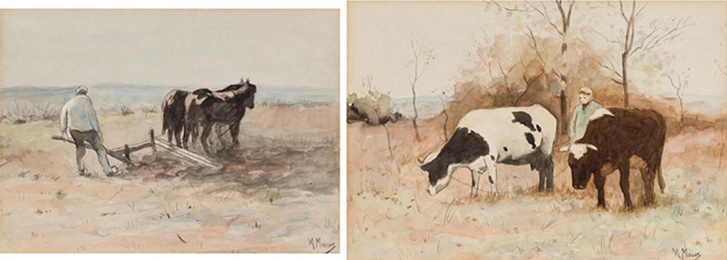 Anton Mauve (1838-1888) - Two Watercolours