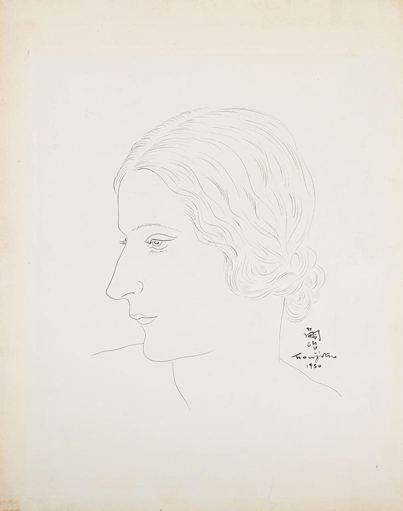 Léonard Tsuguharu Foujita (1886-1968) - Profil de jeune femme