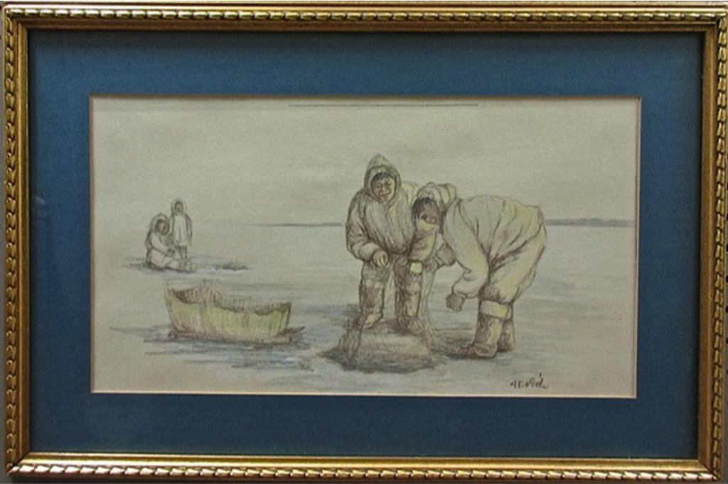 Anna T. Noeh (1926-2016) - Inuit Ice Fishing