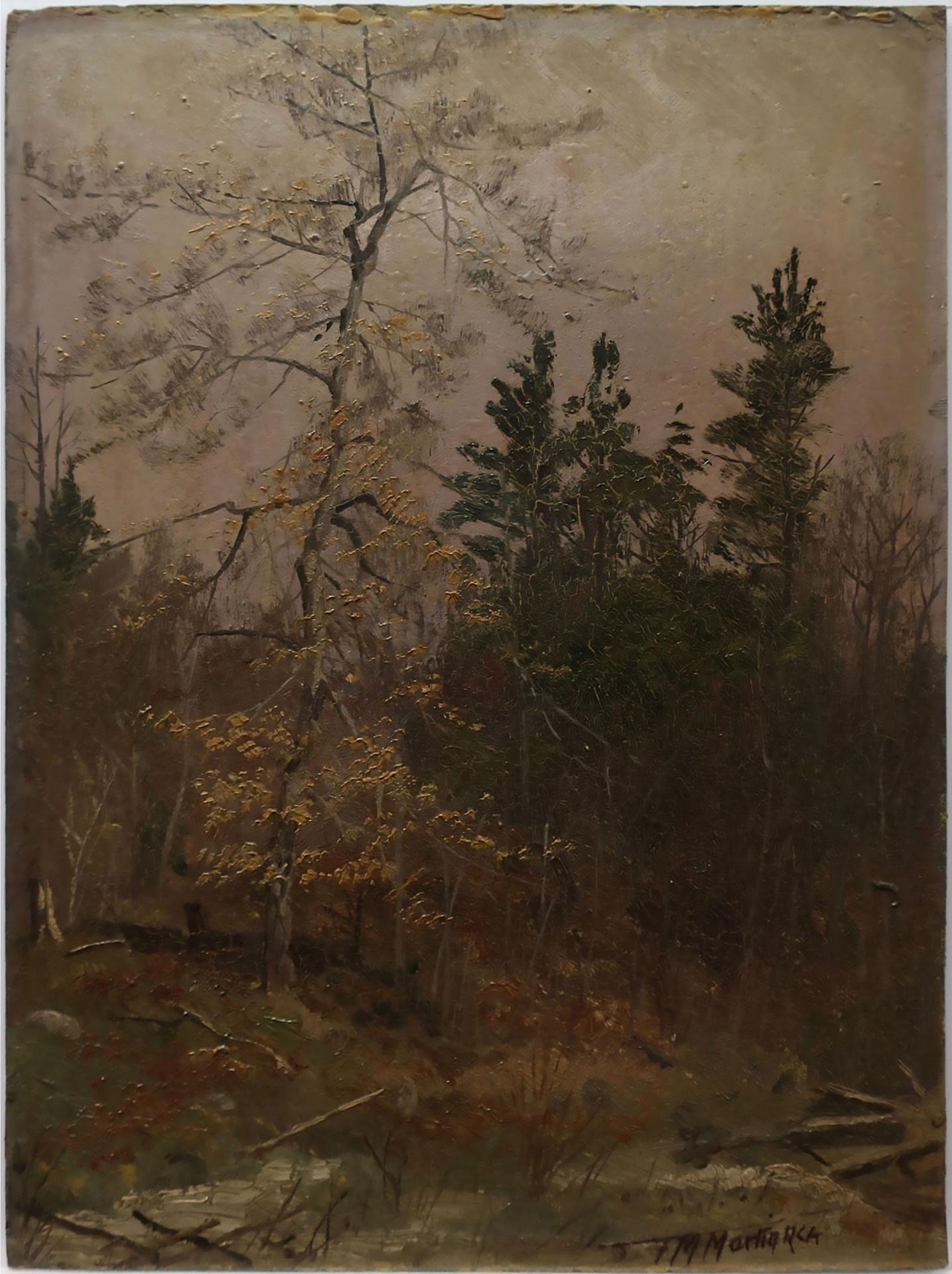 Thomas Mower Martin (1838-1934) - Untitled (Evening Woodland Study)