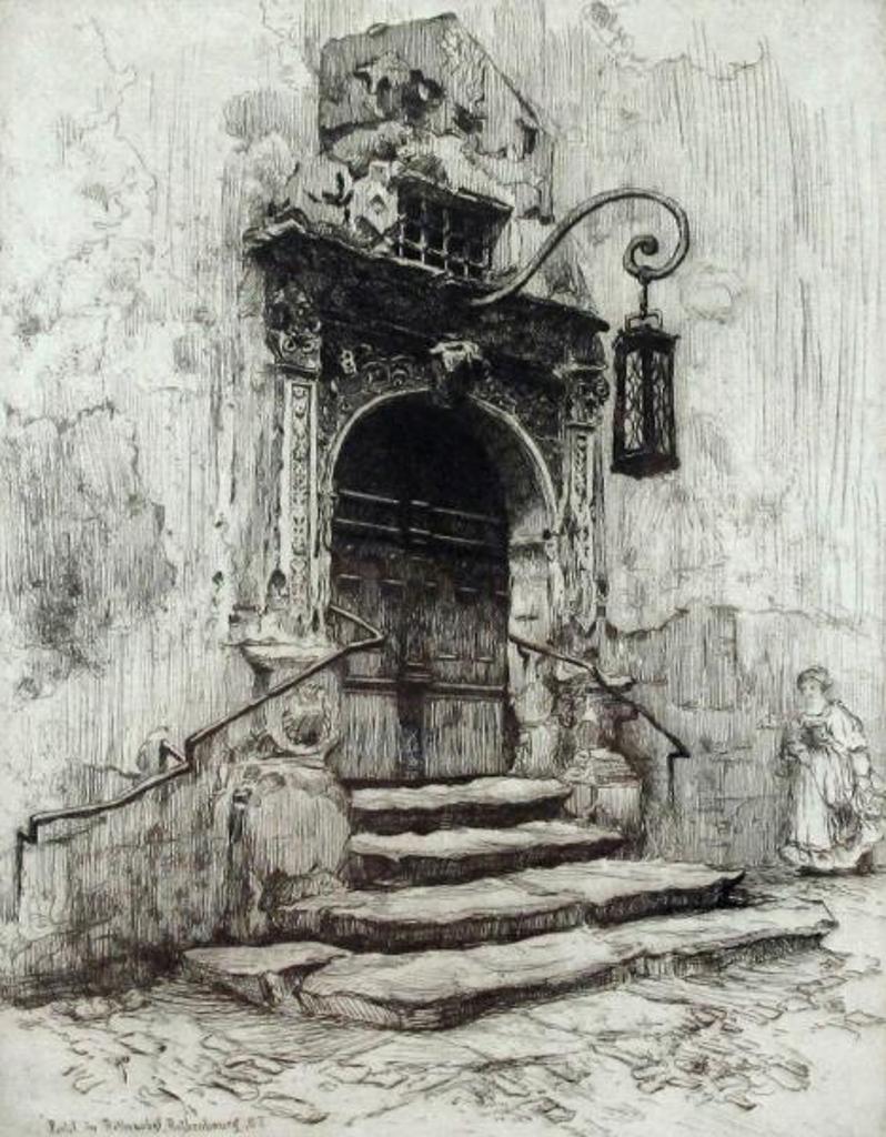 Franklin Milton Armington (1876-1941) - Portal In Rathaushof, Rothenbourg; 1909