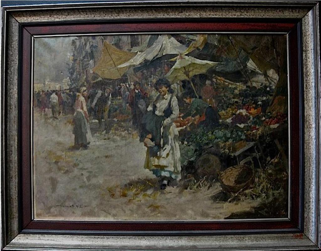 Witman Etelka Vizkeleti (1882-1962) - Market Scene