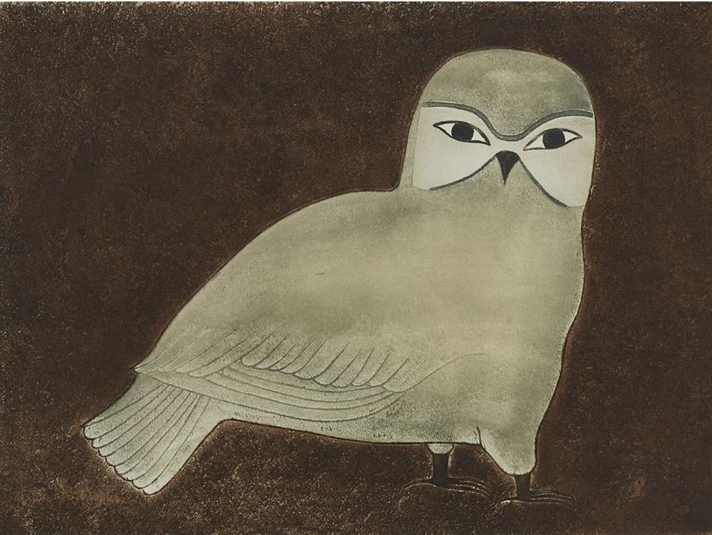 Kenojuak Ashevak (1927-2013) - Solitary Owl