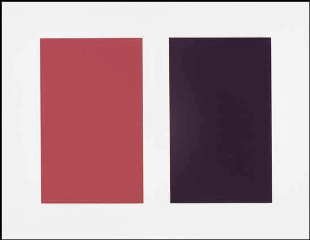 Claude Tousignant (1932) - Monochrome rouge carmin / Monochrome bleu violet