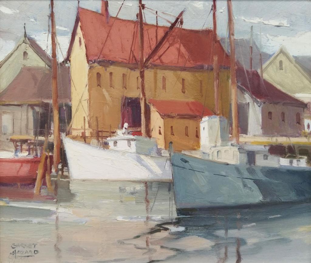 Garnet Hazard (1903-1987) - Moored Fishing Boats in Harbour