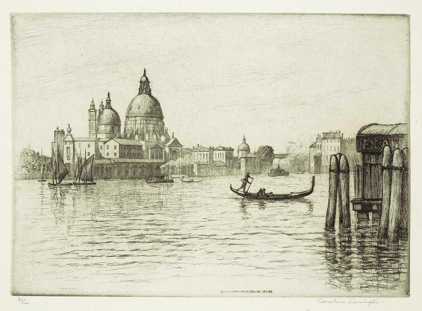 Caroline Helena Armington (1875-1939) - Santa Maria Della Salute, Venise  #30/100