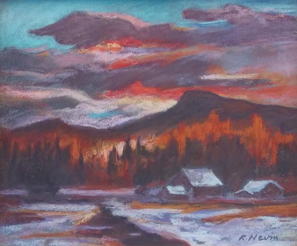Richard Nevin (1914-2008) - Sunset at the Farm, Sutton Quebec, 1983