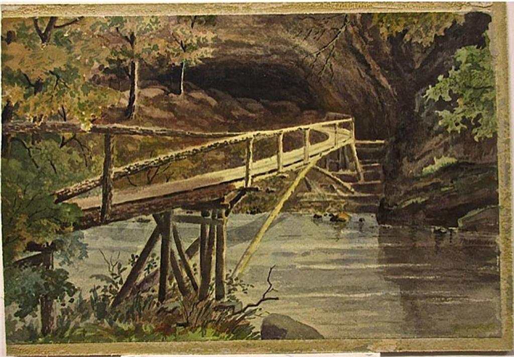 Thomas Harrison (T.H.) Wilkinson (1847-1929) - Winding Foot Bridge; Pond Reflections