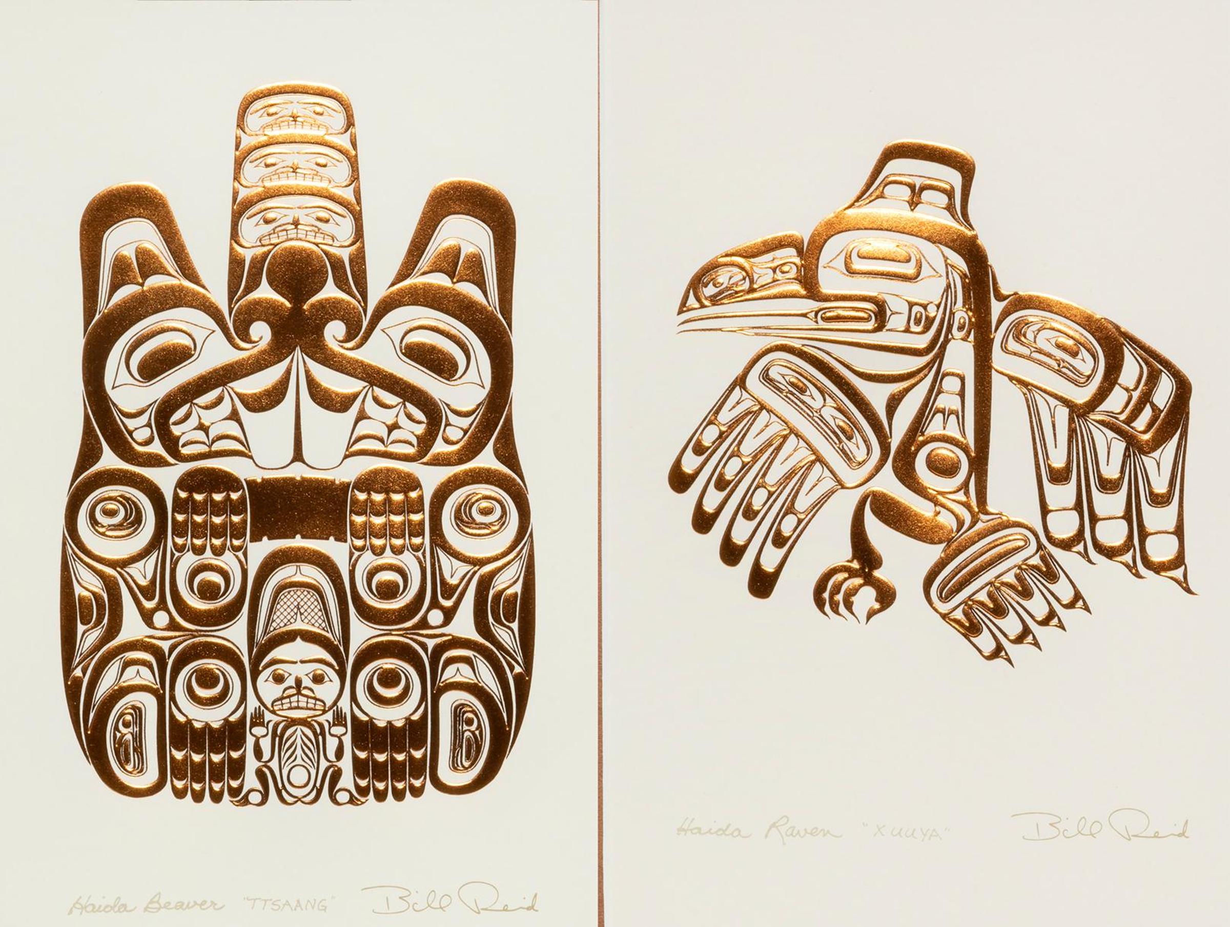 Bill (William) Ronald Reid (1920-1998) - Ttsaang Haida Beaver and Xuuya Haida Raven