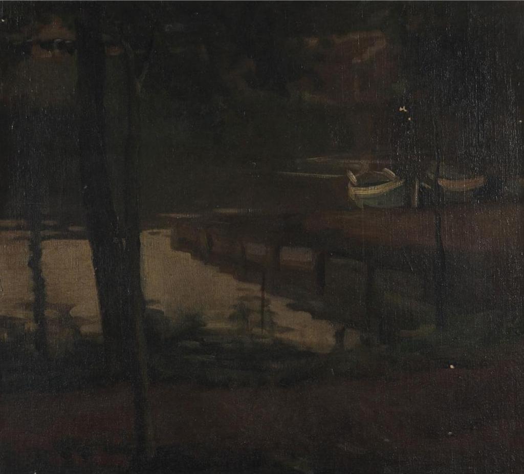 Sydney Strickland Tully (1860-1911) - Evening At The Dock
