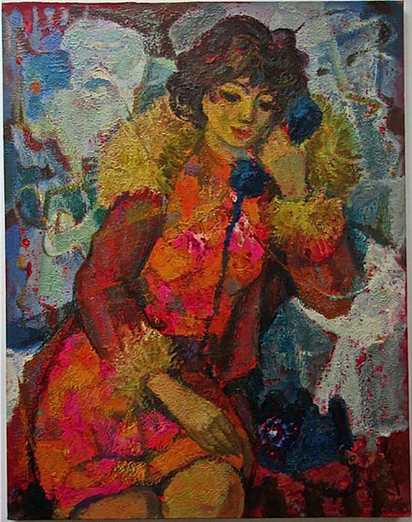 Wadie El Mahdy (1921-2001) - Woman On Phone