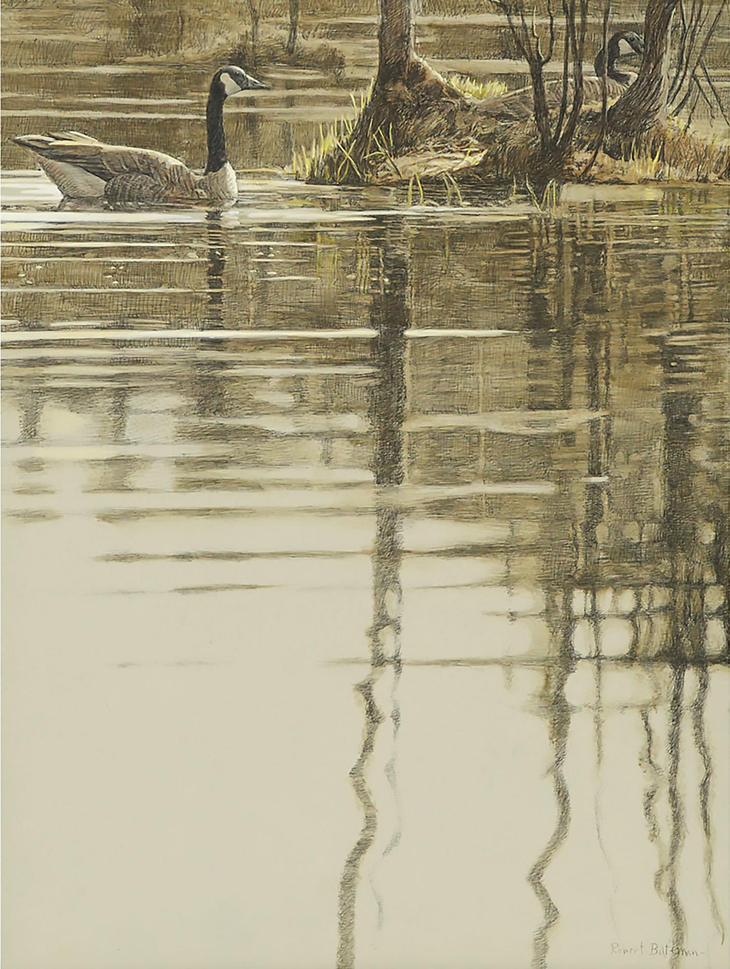 Robert Mclellan Bateman (1930-1922) - Canada Geese At The Nest