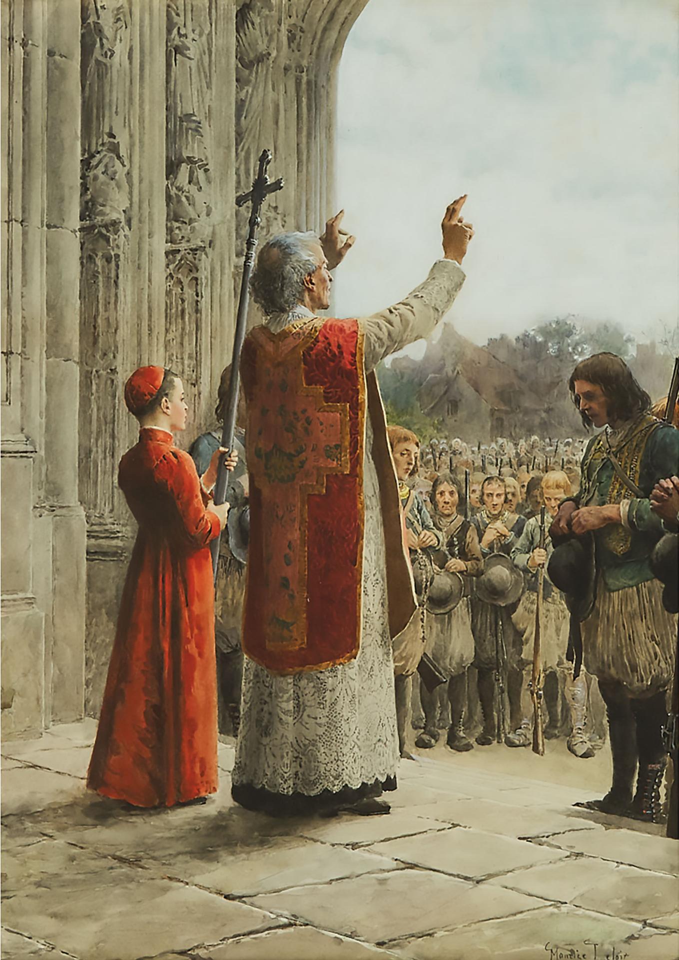 Maurice Leloir - Cardinal Blessing The Troops