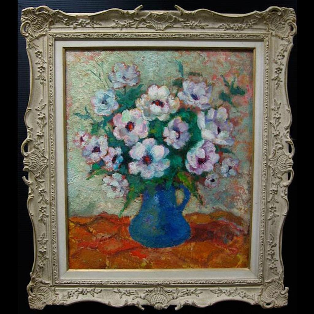 Wadie El Mahdy (1921-2001) - Flowers In A Blue Vase
