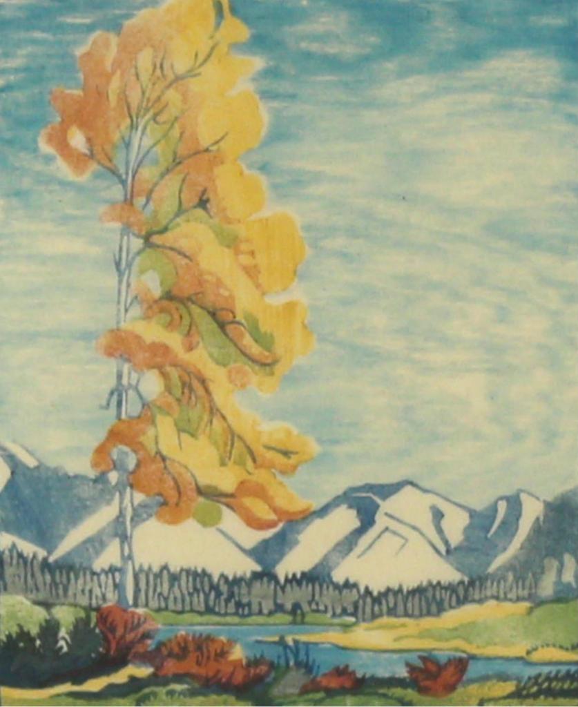 Margaret Dorothy Shelton (1915-1984) - Yellow Poplar, Banff; 1979