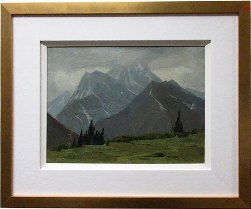 Alan Caswell Collier (1911-1990) - Rain In The Rockies (Also Titled Kananaskis  Trail, Alberta)