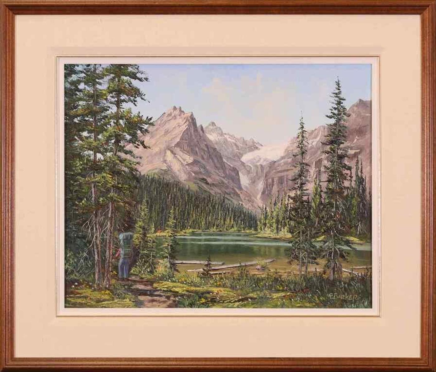 Marion E. Barker (1936-2016) - A Backpackers Reward (Kaufmann Lake, Kootenay, Behind Moraine)