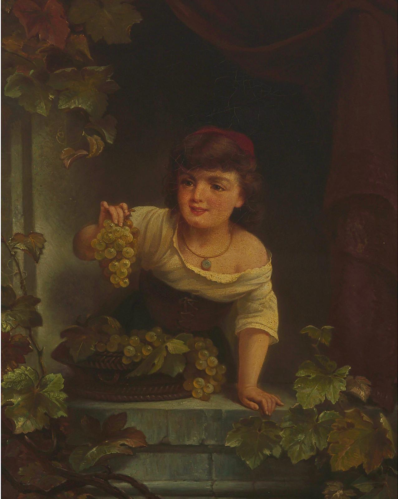F. Kardaetz - Mädchen Mit Weintrauben  (Girl With Grapes), 1893