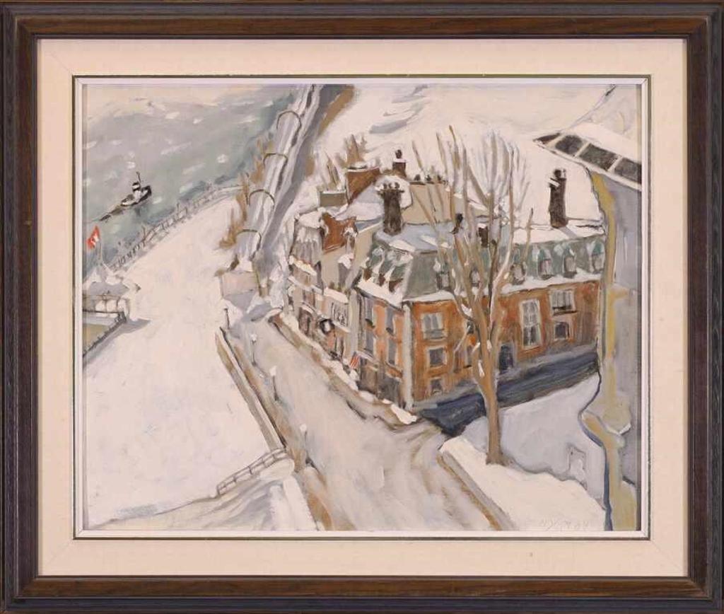 Gabor L. Nagy (1945) - View From Chateau Frontenac With Terrace Dufferin; 1988