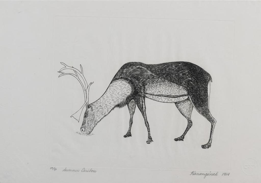 Kananginak Pootoogook (1935-2010) - Summer Caribou