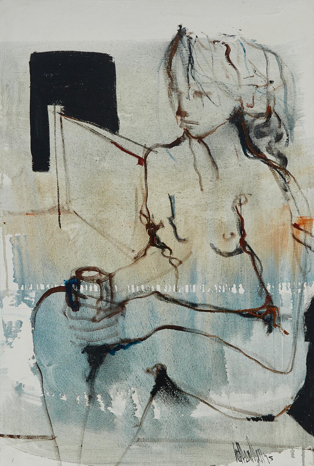 Gino Hollander (1924-2015) - Nude With Grey Wash, 1975