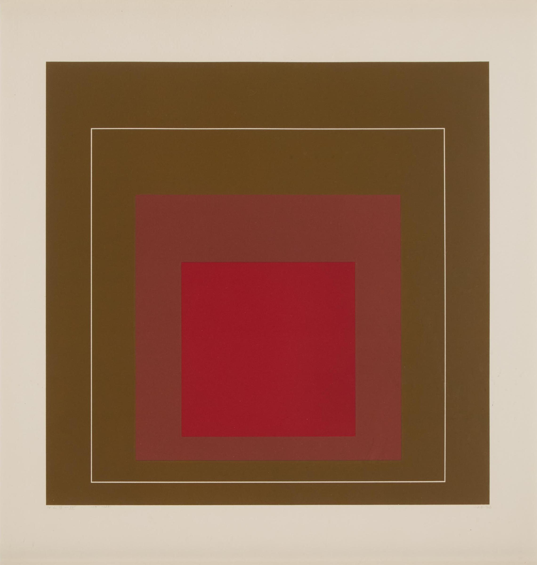 Josef Albers (1888-1976) - Wls Iv, From The White Line Squares, Series Ii Portfolio, 1966 [d. 1717.4; G. 5]