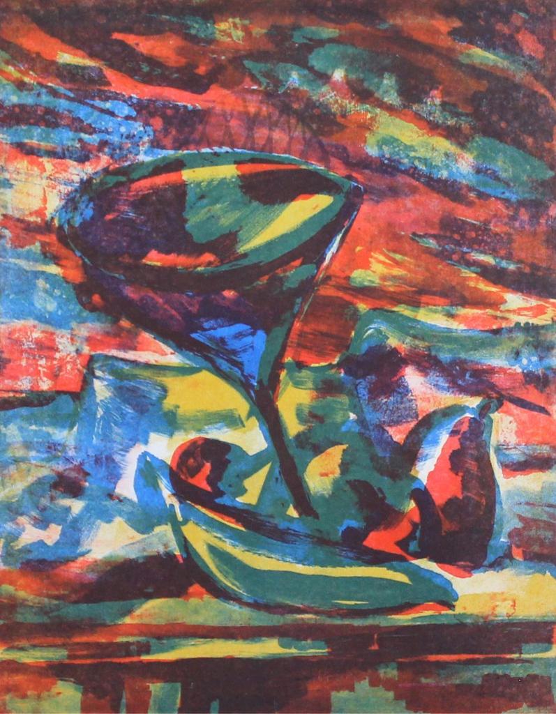 William Lewy Leroy Roy Stevenson (1905-1966) - Untitled, Still Life with Glass and Fruit; ed. #4/12