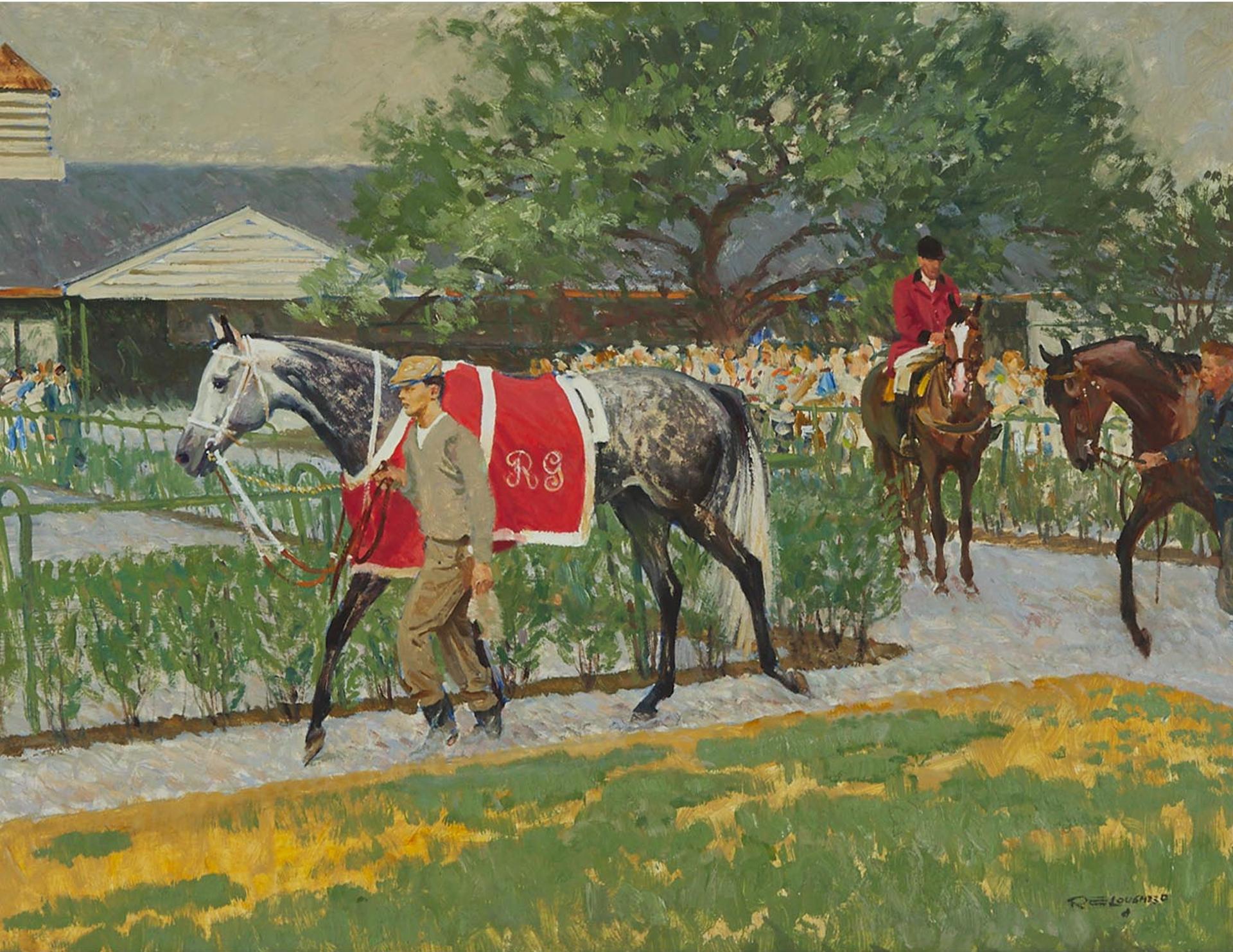 Robert Elmer Lougheed (1901-1982) - Queen's Plate Day In Woodbine Paddock (6th Race, All View)