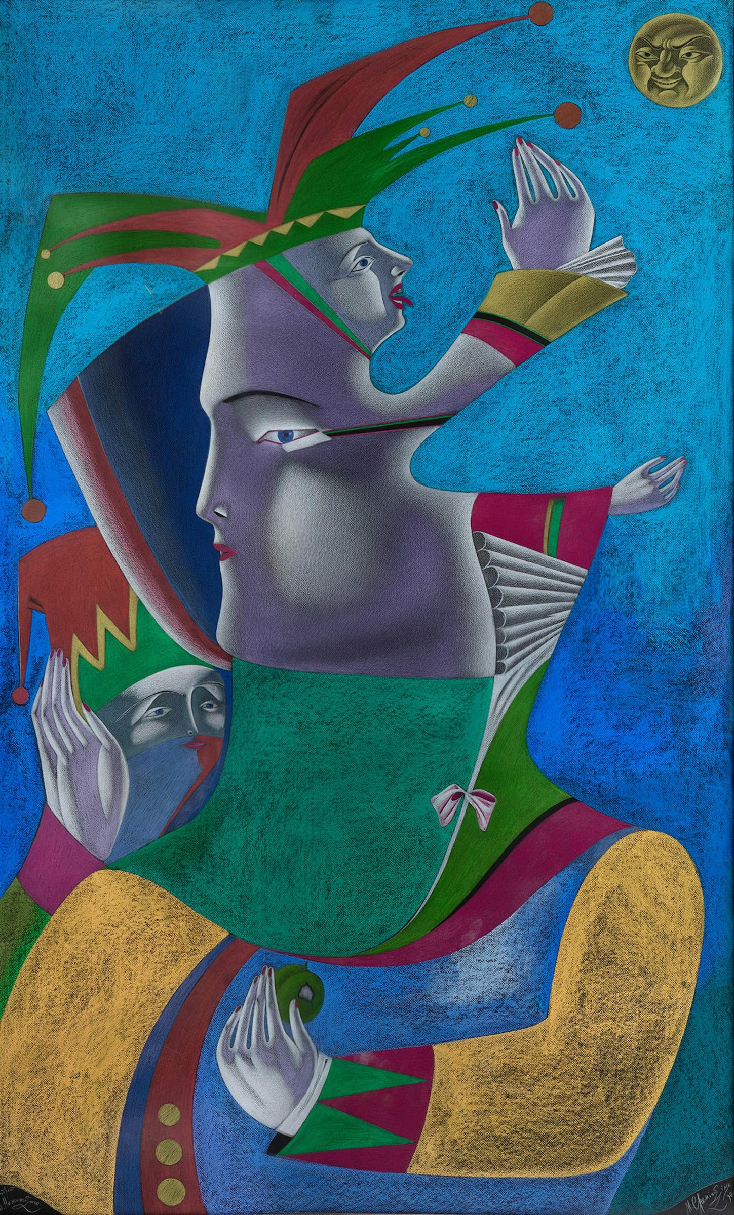 Mihail Mikhailovich Chemiakin (1943) - Portrait of V. Nijinsky XXVI
