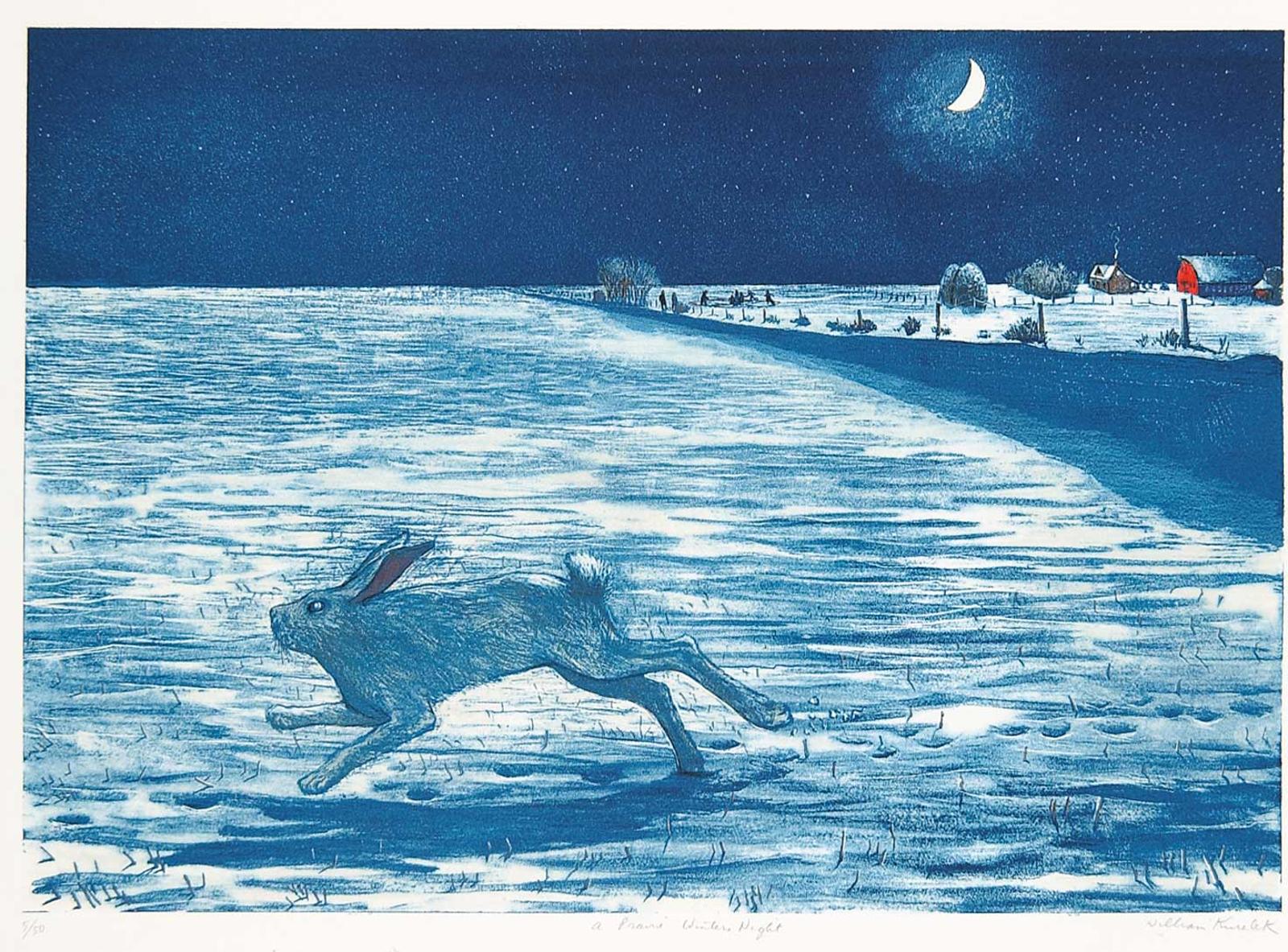 William Kurelek (1927-1977) - A Prairie Winter's Night  #5/50