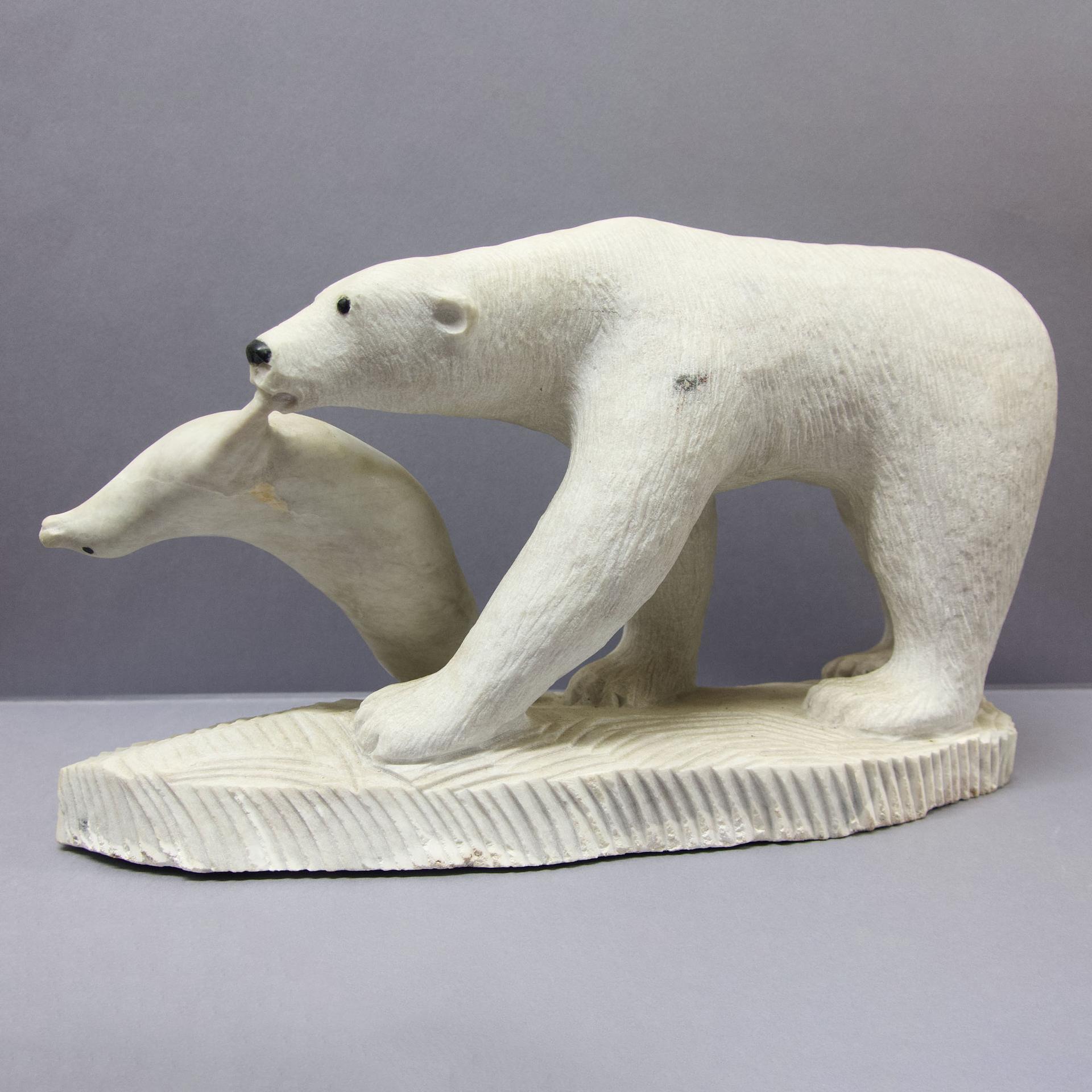 Simon Qamanirq (1953) - Polar Bear And Seal