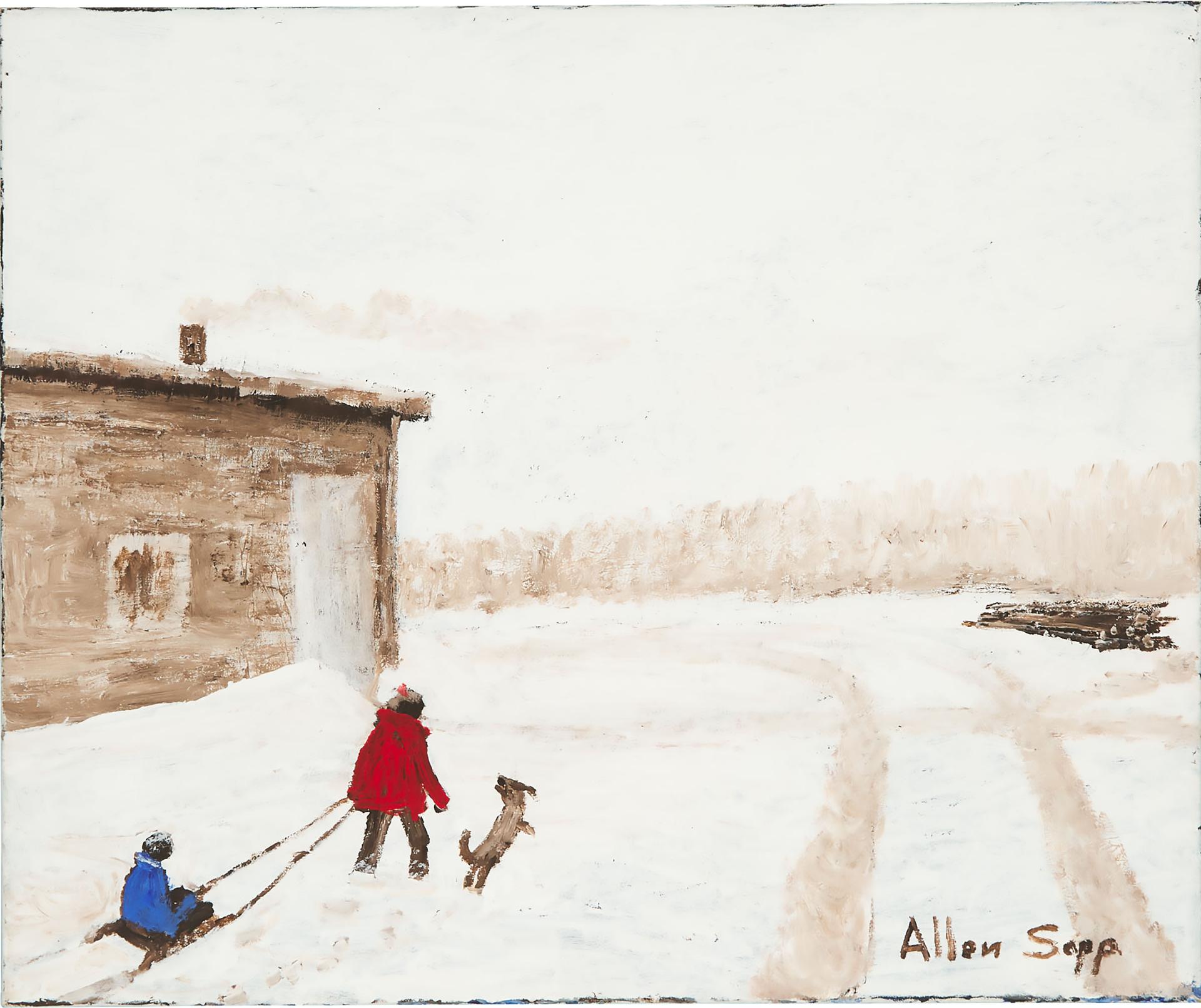 Allen Fredrick Sapp (1929-2015) - Untitled (Going Sledding), 1983