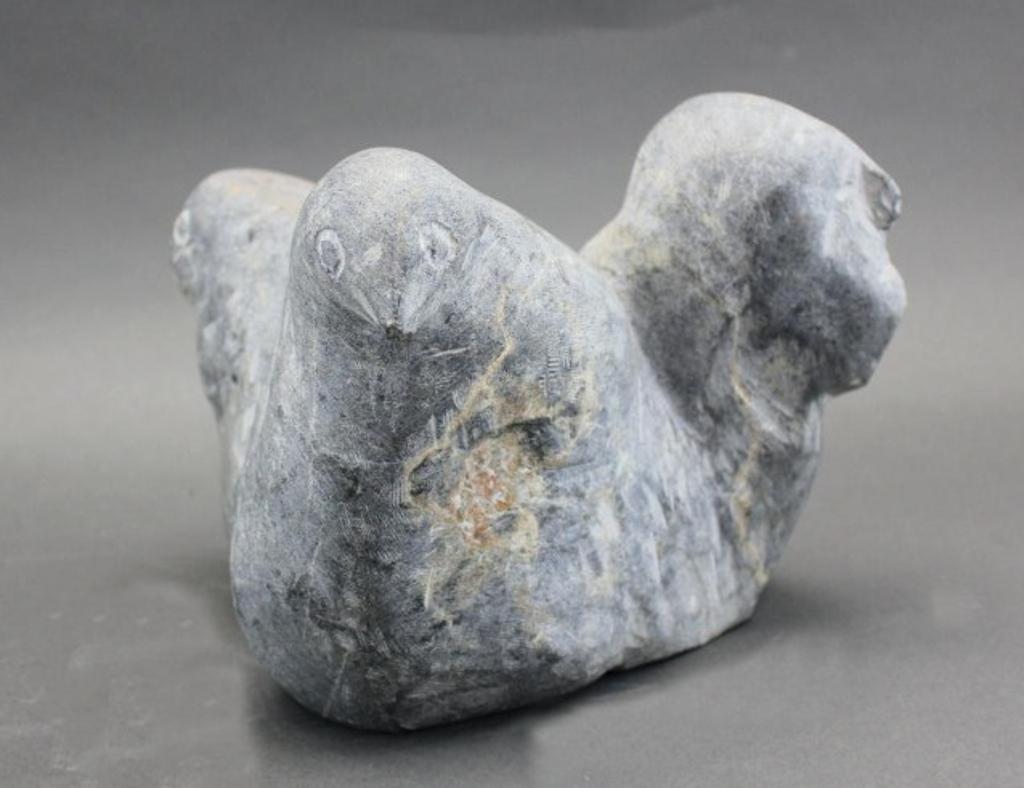 Tuna Iquliq (1935-2015) - Early 2000s, light grey stone